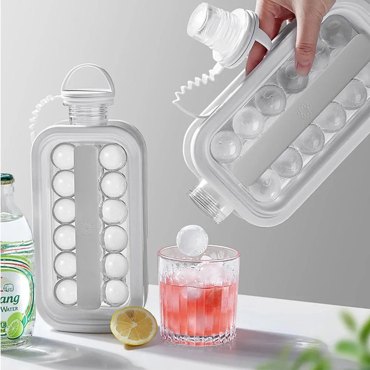 2 in 1 portable silicone ice ball maker creative cube.