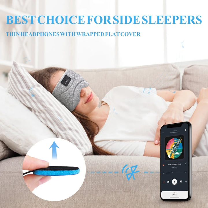 Travel Sleep Mask, BT5.0 Headphones with Speaker!